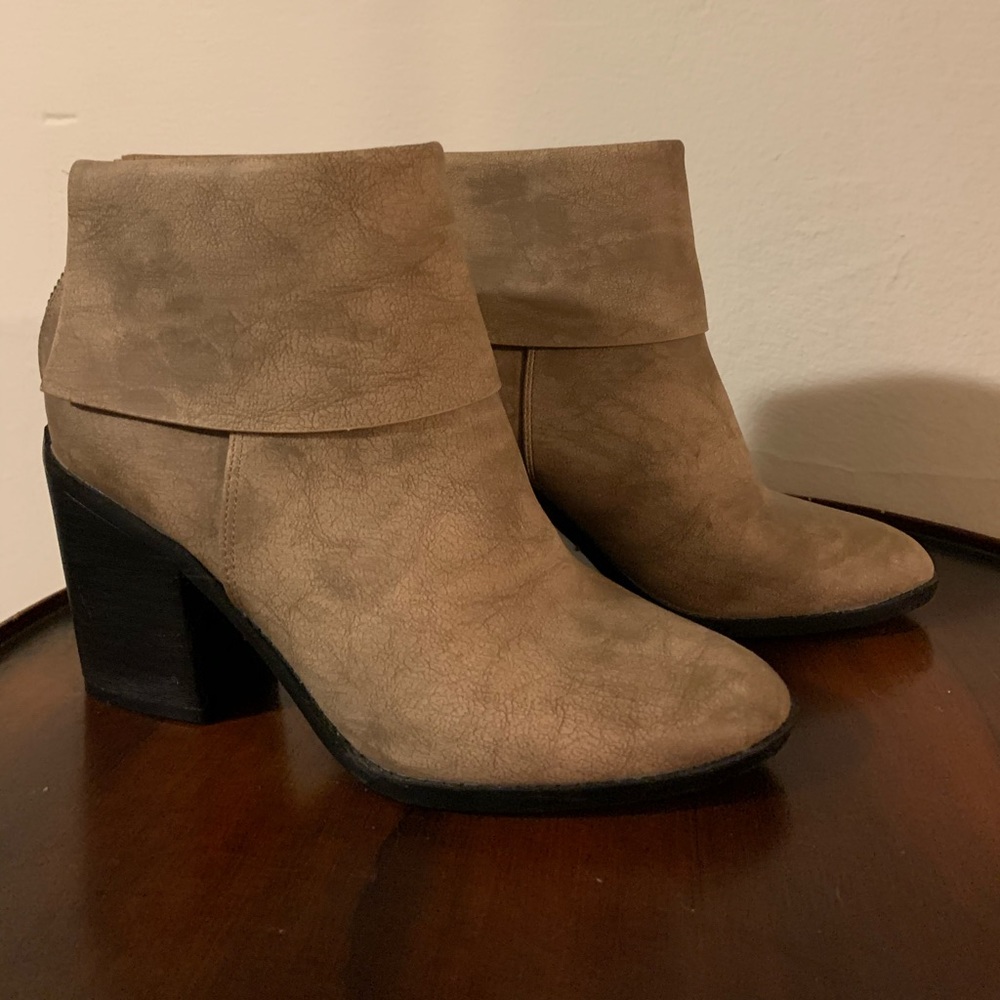 Tan Suede Booties